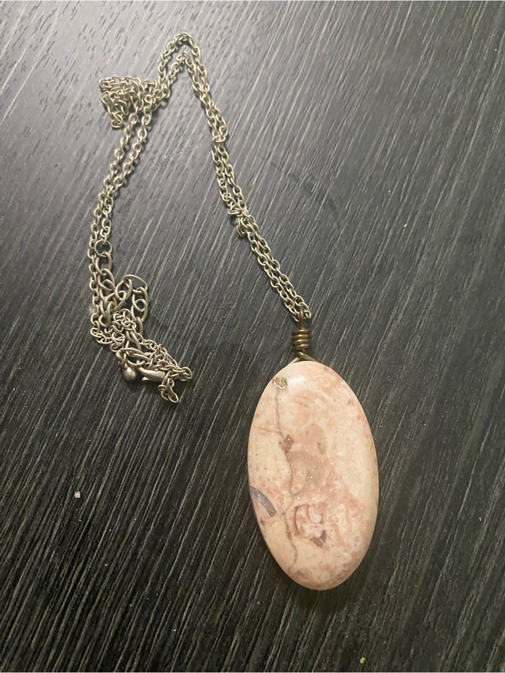Pink Stone Pendant Necklace